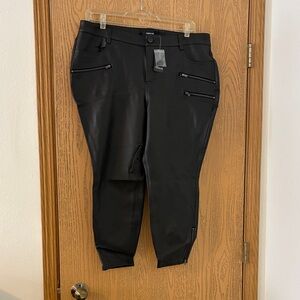 Torrid Black Coated Zip Skinny Pants
